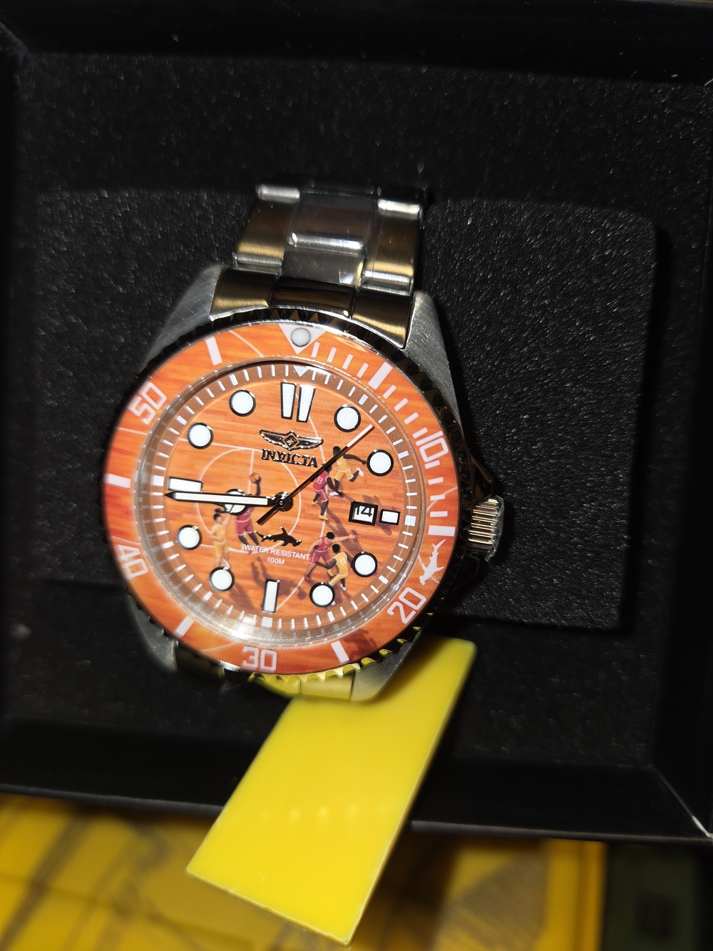 Invicta Michael Jordan Vision From Above, Orange Dial Stainless Steel Dive Watch